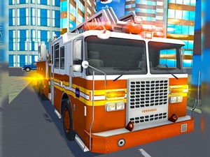 Fire City Truck Rescue Driving 