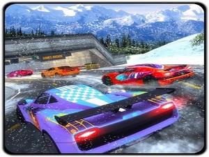 Snow Driving Car Racer Track Si