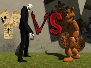 Slenderman VS Freddy The Fazbea